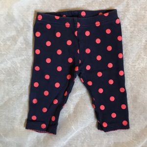 Carters polka dot baby girl pants